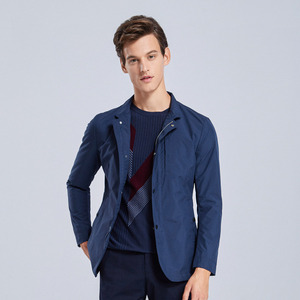 劲霸奥莱男装春秋季商务夹克男修身立领休闲薄款男士外套bkza1141