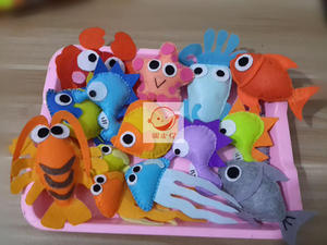 tb229157591淘宝不织布鱼虾螃蟹成品 海洋生物成品幼儿钓鱼玩具