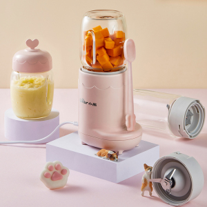 bear/小熊 llj-c04j1辅食料理机玻璃多功能家用米糊果蔬泥榨汁杯