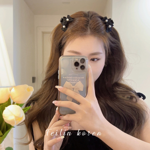 珍珠蝴蝶结懒人碎发夹八字刘海短发女生气质抓夹小号发饰夹子头饰