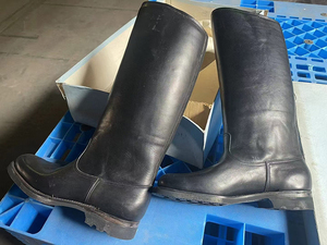 牛货长筒皮靴高筒皮底马术靴骑行靴仪仗队胶底夏马靴男院校国旗靴