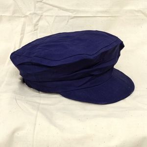 收藏老货1963年原品55式海解放帽老式工作帽 65式蓝色 扎线解放帽