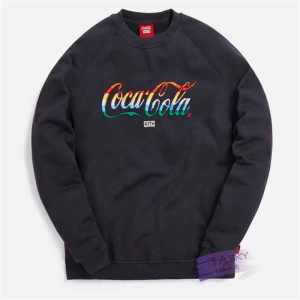 kith x coca-cola striped crewneck 可口可乐联名 彩虹 圆领卫衣
