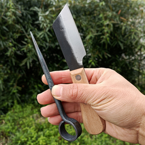 w18锋钢鳝鱼刀纯手工高速钢杀黄鳝刀杀鱼破鱼宰泥鳅刀木柄鲫鱼刀