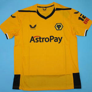 22-23赛季狼队球衣 短袖足球服 鲁本-内维斯 wolverhampton主场黄