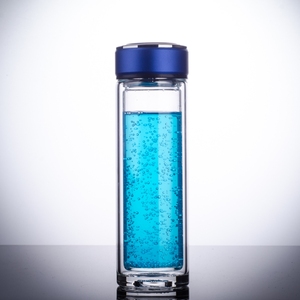 凯霖双层水晶玻璃杯 茶杯过滤男女士商务玻璃便携耐热加厚