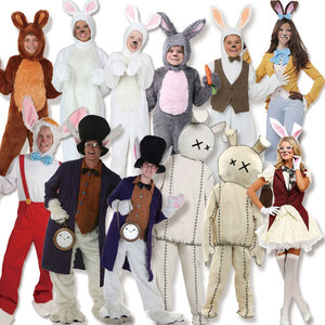 儿童节万圣节复活节舞台表演出绿野仙踪成人儿童男女兔子造型服装