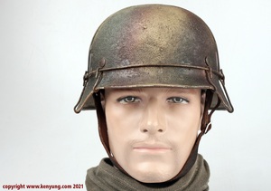 二战德国s 诺曼底迷彩m35钢盔