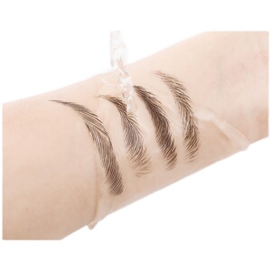 6d仿真生态纹绣假眉毛贴纸3d防水眉卡半永久自然眉贴修画眉神器女