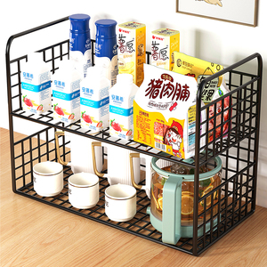 餐桌置物架桌上杯子储物架厨房饭桌桌面零食架子桌面收纳神器厨房