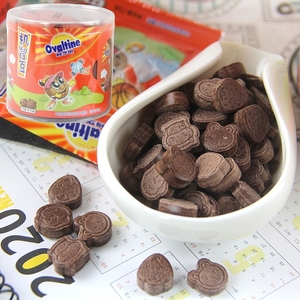 ovaltine阿华田机智豆浓香可可巧克力味压片糖果儿童零食桶装150g