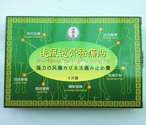 香港山草堂追风透骨祛痛贴10片强力风痛膏贴