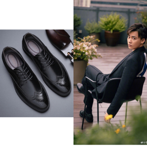 李易峰同款秋季商务男士皮鞋休闲增高防滑皮鞋英伦尖头结婚正装鞋