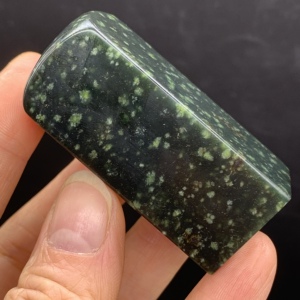 00同款货源宏乐斋淘宝墨绿冻石练习章/寿山石/方章/印章石章