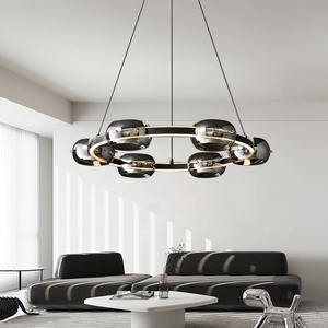意式极简全铜大客厅吊灯现代简约创意玻璃设计师高端餐厅卧室灯具