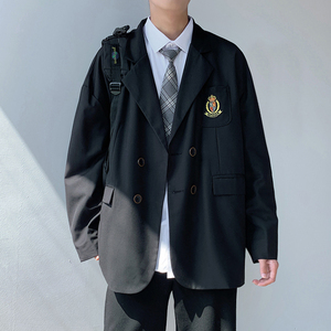 西装dk外套男韩版潮流秋季衣服长袖潮学生休闲痞帅夹克jk制服上衣