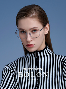 BOLON暴龙眼镜2023新品男女光学镜架钛金属可配近视眼镜框BH7016