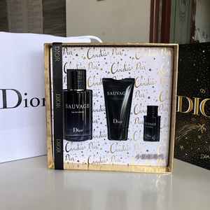 dior迪奥男士旷野淡香精edp浓香水套盒100ml 10ml中样 须后乳送礼