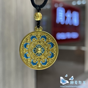 专柜代购周大福999足金敦煌系列吊坠