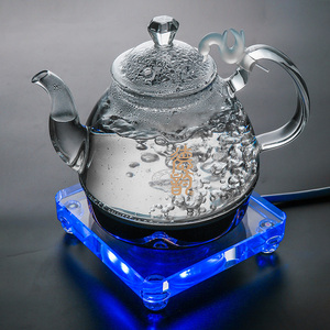 德韵小型家用玻璃长嘴电热水壶办公室烧水壶泡茶专用自动断电水晶