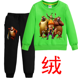 50落脚dian2012淘宝秋冬季熊出没童装光头强衣服男童小中大童纯棉加