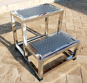 包邮加厚不锈钢201单双层踏脚凳医院医疗妇科检查床手术室踏脚凳