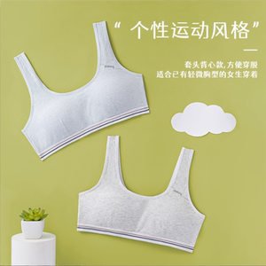 两件装乌拉拉公主少女内衣二阶段学生文胸女儿童运动背心防震胸罩