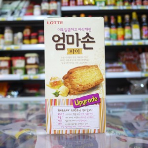 韩国Lotte妈妈手派千层酥饼干进口快乐天天蜂蜜黄油休闲零食127g