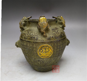 仿古青铜金蟾摆件