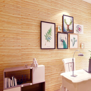 自粘3d立体墙贴防水木纹木板泡沫墙纸客厅卧室电视背景墙装饰贴纸