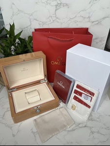 欧米茄手表盒子OMEGA欧米伽收纳盒海马星座蝶飞松木欧米家包装盒