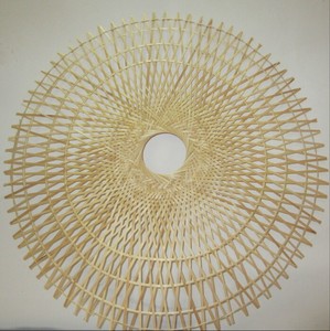 手工竹编墙壁画圆型装饰竹编工艺品编织个性装饰道具竹编壁画壁饰