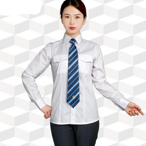 铁路制服男女衬衫铁道学院长袖短袖衬衣乘务员白色工作服高铁外穿
