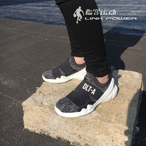 斯凯奇女鞋 Skechers DLT-A 袜套鞋 字母绑带休闲鞋88888156/BKGY