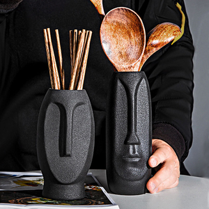 北欧创意筷子笼家用陶瓷筷筒快子勺子篓锅铲刀叉收纳盒桌面可沥水