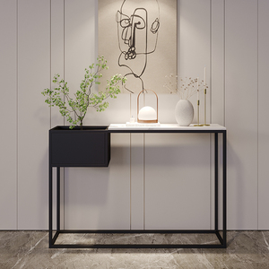 轻奢玄关桌超窄岩板入户玄关柜装饰超薄客厅走廊玄关台极简约现代