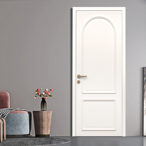法式白色实木烤漆门卧室门实木复合烤漆门房门室内门套装门木门