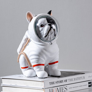 创意太空狗宇航员桌面树脂家居摆件动物办公室客厅装饰品摆件礼物