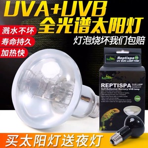 爬虫晒背灯保温uva+uvb全光谱太阳灯蜥蜴陆龟水龟加热爬补钙灯泡