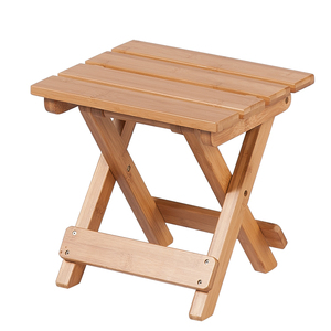 好事达竹制折叠方凳矮凳钓鱼凳竹制小凳子椅子3057