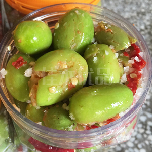 高州黄榄现椿碎咸菜下饭菜香榄青橄榄现舂粗盐腌制加辣包邮