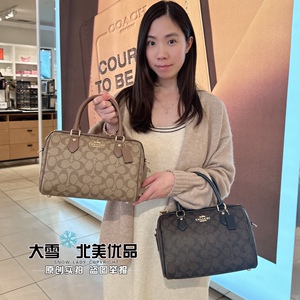 代购美国正品蔻驰coach波士顿枕头包rowan 手提斜挎时尚气质老花