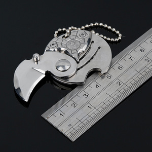 创意硬币小刀多功能小刀随身刀钥匙扣挂件折刀折叠刀户外EDC工具