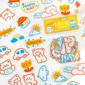 do家 pet防水自粘贴纸 ins风手绘涂鸦卡通水杯贴画 手帐日记装饰素材