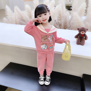 女童春秋款时尚套装洋气时髦儿童春装两岁女宝宝幼童三岁女孩衣服