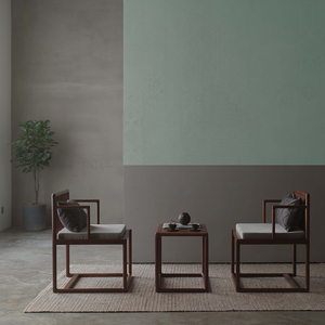 素元家具 如云扶手禅椅 黑胡桃禅意单人沙发椅新中式实木现代简约