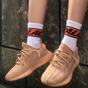 正品过毒椰子350女兵马俑纯原yeezy美洲限定黏土珊瑚橙休闲跑鞋夏