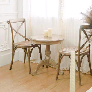 美式餐椅北欧新中式餐椅简约实木椅子叉背椅简易成人靠背椅咖啡馆
