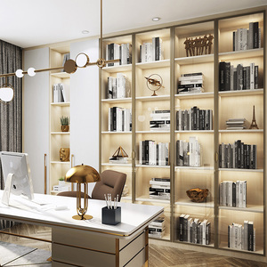 索菲亚书架落地客厅书桌小型书柜家用收纳折叠置物架定制
