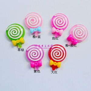 黏土手工diy/ 闪粉珠光树脂棒棒糖 diy奶油手机美容材料配件